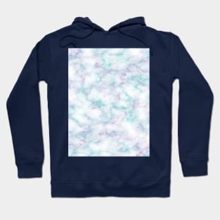 Turquoise blue and Purple Pastel Marble Hoodie